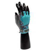 Перчатки для фитнеса женские замша серо-голубые X10
