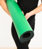 Коврик для йоги PU 183*68*04 см с разметкой - цвет зеленый