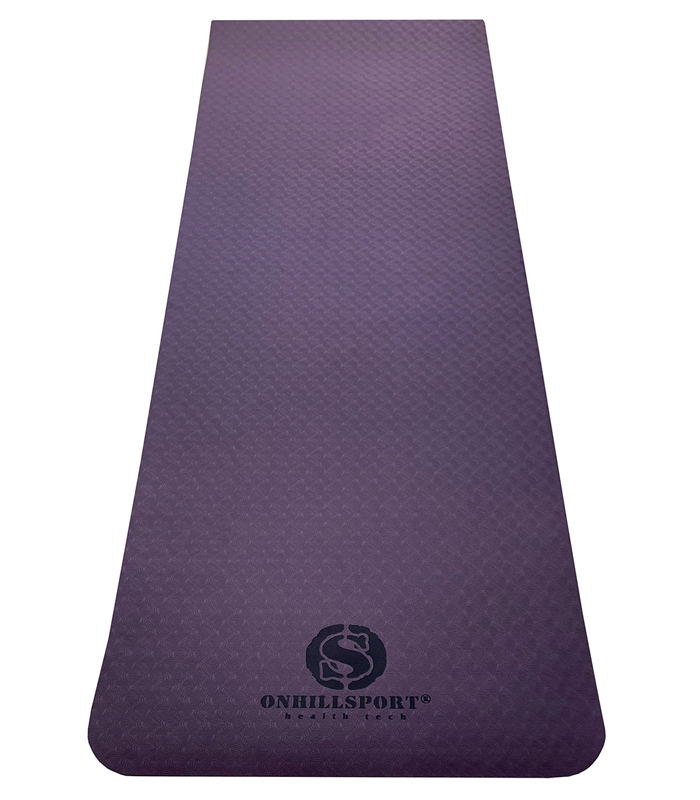 Коврик для йоги TPE 183*61*06 см 2-х слойный - фиолетовый бархат