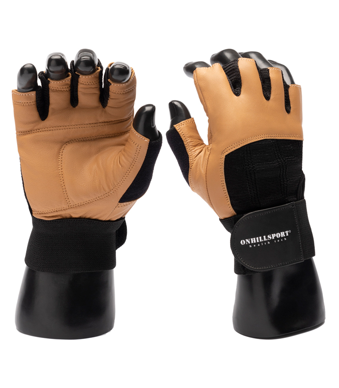 Перчатки для фитнеса коричневые Q11 мужские ONHILLSPORT