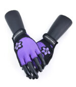 Перчатки для велосипеда женские черно-фиолетовые