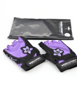 Перчатки для фитнеса черно-фиолетовые женские