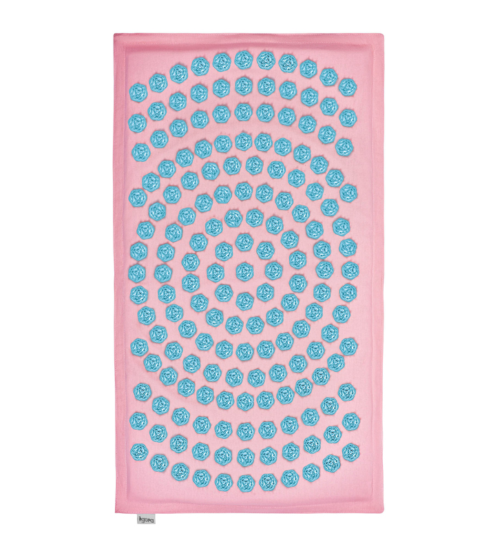 Коврик массажный IGORAMAT (80х45 см) - розовый с голубыми фишками.