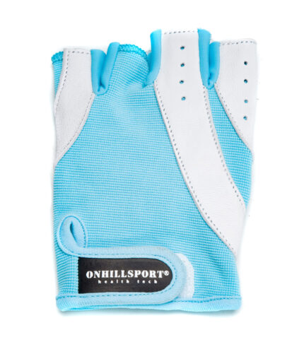 Перчатки для фитнеса Q13 бело-голубые женские ONHILLSPORT