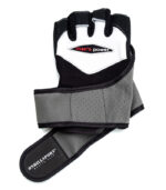 Перчатки для фитнеса X14 черно-белые кожаные ONHILLSPORT