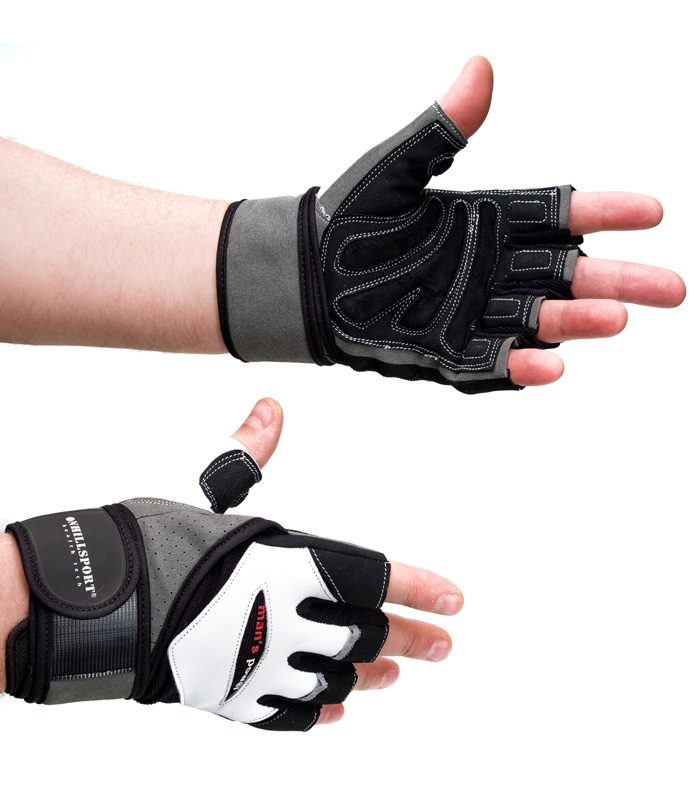 Перчатки для фитнеса черно-белые X14