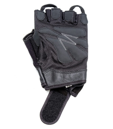 Перчатки мужские для фитнеса Q15 черные кожаные ONHILLSPORT