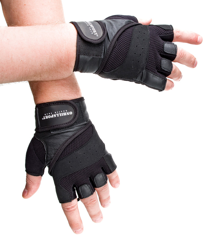 Перчатки мужские для фитнеса Q15 черные ONHILLSPORT - внешний вид