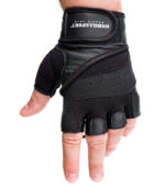 Перчатки мужские для фитнеса Q15 черные ONHILLSPORT - вид на руке