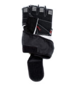Перчатки для фитнеса Q19 черно-белые мужские антискользящие с фиксатором запястья ONHILLSPORT
