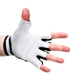 Перчатки кожаные unisex для фитнеса Q20 черно-белые ONHILLSPORT - вид внутри