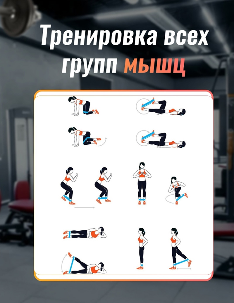 Упражнения с резинкой для фитнеса