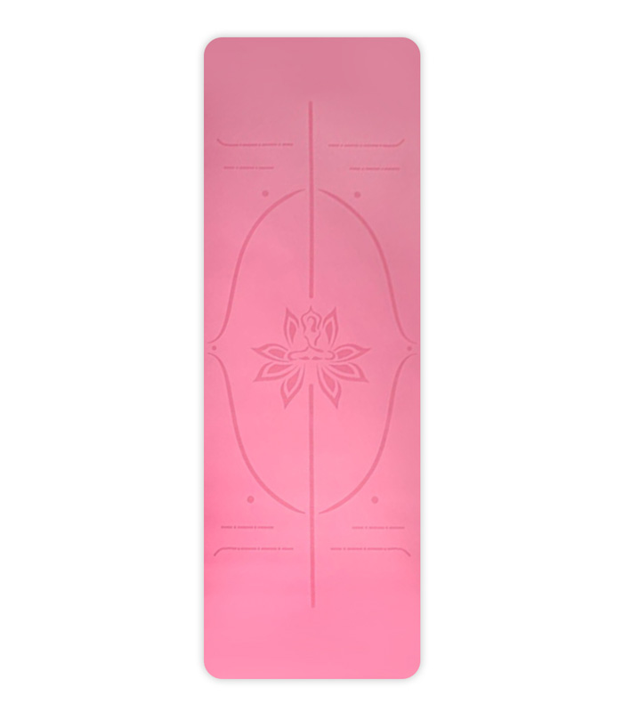 Коврик для йоги PU с разметкой ONHILLSPORT розового цвета