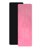Коврик для йоги PU с разметкой цвет Розовый (183*68*04 см.)