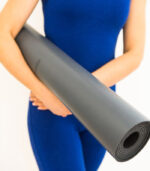 Коврик для йоги PU с разметкой ONHILLSPORT серого цвета