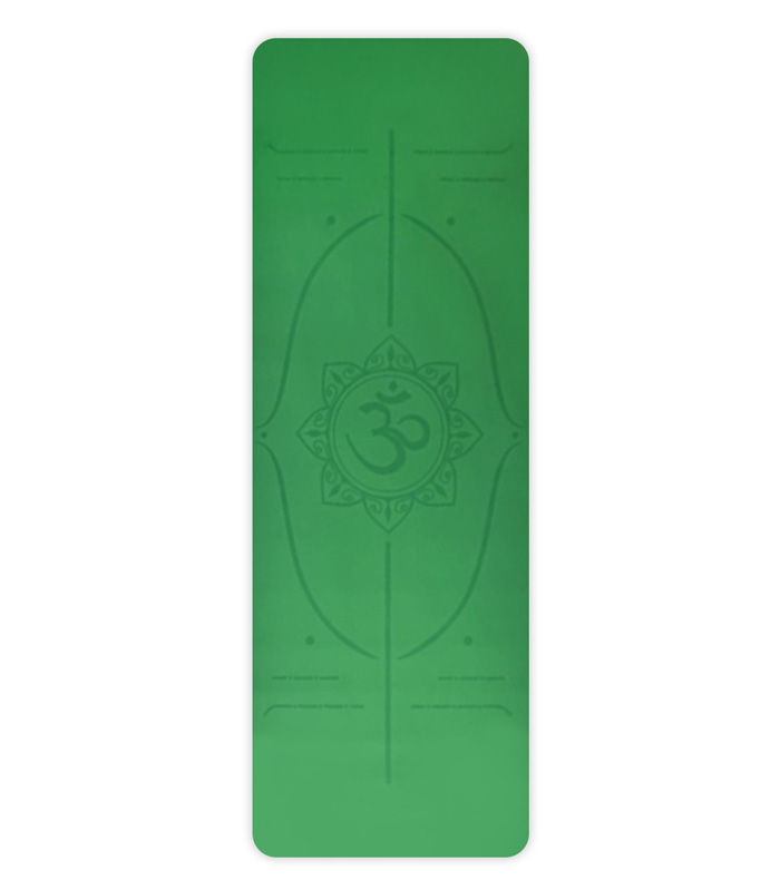 Коврик для йоги PU с разметкой ONHILLSPORT зеленого цвета